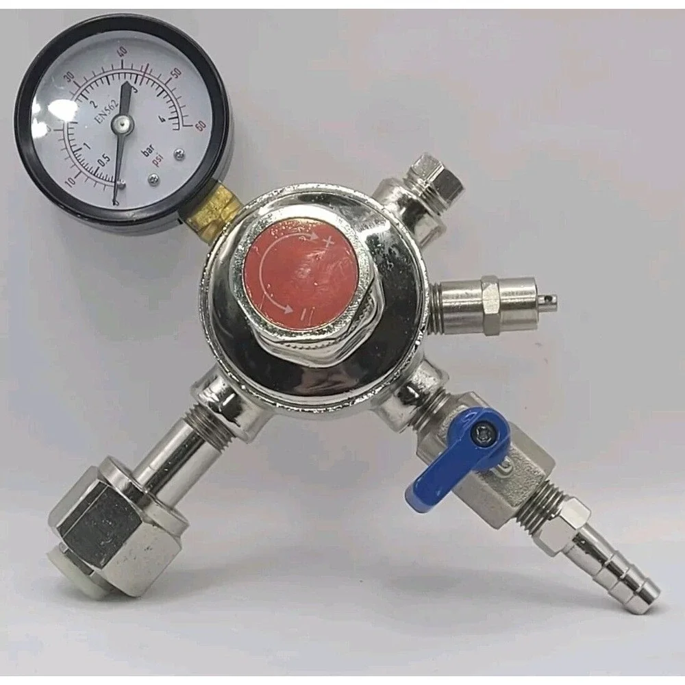 Danby CO2 Regulator Pressure Gauge Stainless Steel Beer Keg Read Description
